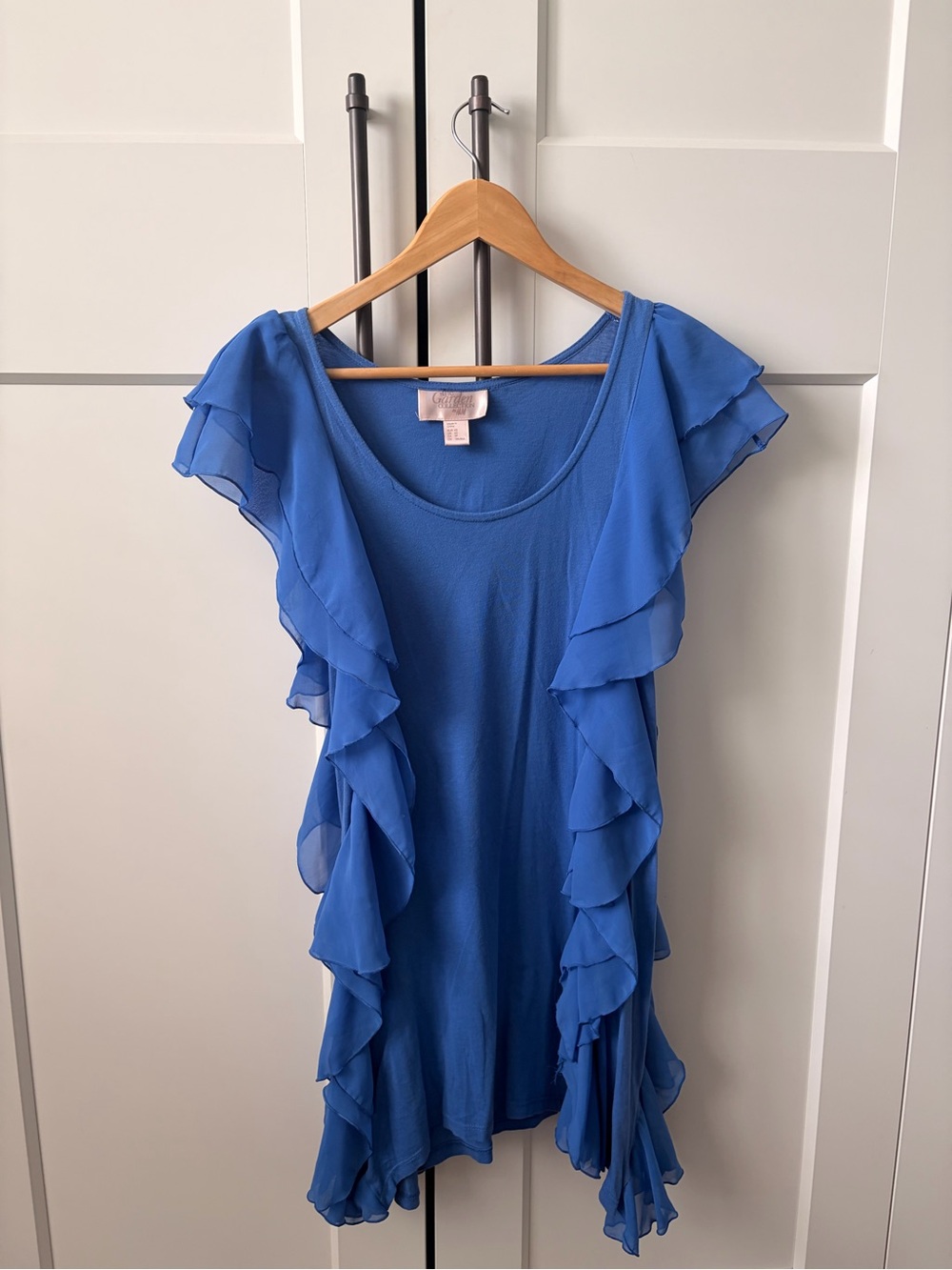 H&M Blue Scoop Neck Shell Top